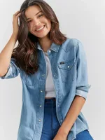 Women's Boyfriend Denim Shirt Glacier Blue