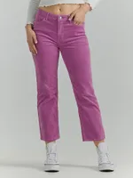 Women's Rodeo Straight Crop Corduroy Jean Wild Flower