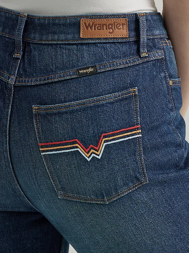 Wrangler Patch Pocket Flare Malibu WCPPFMB - Free Shipping at Largo Drive