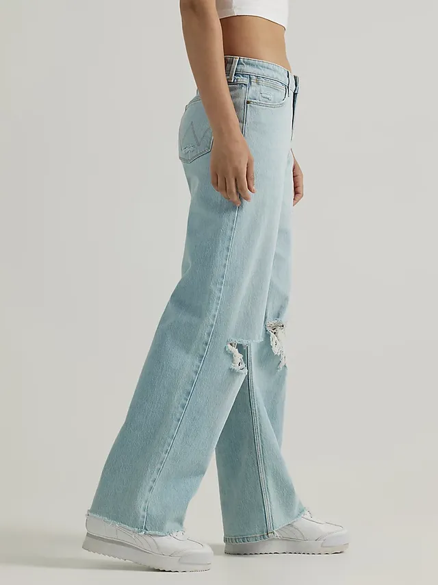 Mid Rise '90s Loose Flare Jeans with Washwell