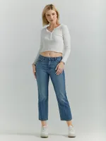 Women's High Rise Rodeo Straight Crop Sunset