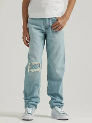 Boy's Relaxed Fit Tapered Jean (Husky) Dusty Blue