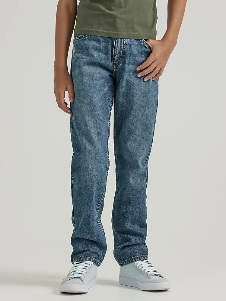 Wrangler Boy's Relaxed Fit Tapered Jean (8-16) Outlaw Blue