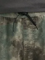 Boy's Loose Fit Cargo Jogger (-) Blurred Camo Forest