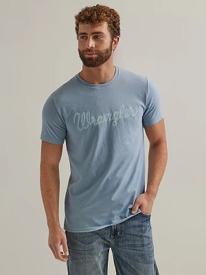 Men's Wrangler® Rope Logo T-Shirt Ashley Blue