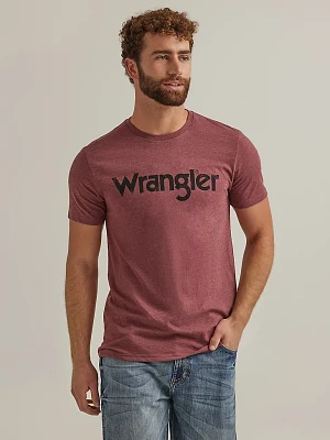 Men's Wrangler Kabel Logo T-Shirt Burgundy