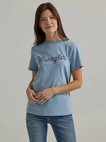 Women's Wrangler Rope Logo Reg Fit Tee Ashley Blue Heather