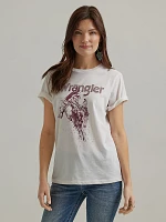 Women's Wrangler Logo Cowboy Regular Fit Tee Marshmallow