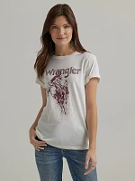 Women's Wrangler Logo Cowboy Regular Fit Tee Marshmallow