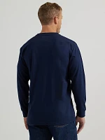 Wrangler® FR Flame Resistant Long Sleeve Graphic T-Shirt Navy Flag