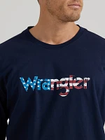 Wrangler® FR Flame Resistant Long Sleeve Graphic T-Shirt Navy Flag