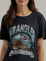 Women's Wrangler Long Live Cowboys® Boyfriend Tee Jet Black