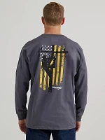 Wrangler® FR Flame Resistant Long Sleeve Graphic T-Shirt Castle Rock Flag