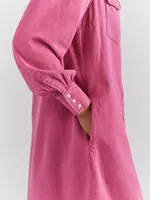 Wrangler x Barbie™ Western Shirt Dress Dreamy Pink