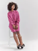 Wrangler x Barbie™ Western Shirt Dress Dreamy Pink