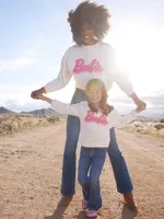 Wrangler x Barbie™ Relaxed Logo Sweatshirt Worn White