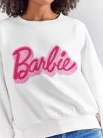 Wrangler x Barbie™ Relaxed Logo Sweatshirt Worn White