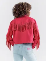 Wrangler x Barbie™ Fringe Wrancher Jacket Barbie Pink