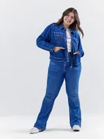 Wrangler x Barbie™ Zip Front Denim Jacket Blue