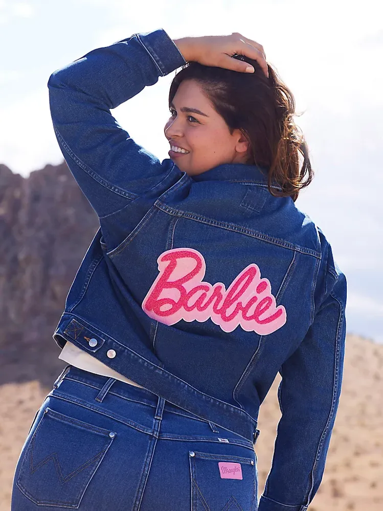 Wrangler x Barbie™ Zip Front Denim Jacket Blue