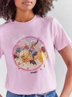 Wrangler x Barbie™ Cowgirl Graphic Reg Fit Tee Positive Pink