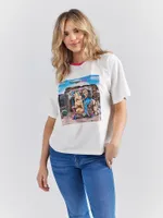 Wrangler x Barbie™ Desert Girlfriend Ringer Tee White