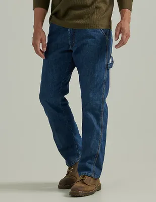 Wrangler® Fleece Lined Carpenter Jean Dark Stonewash