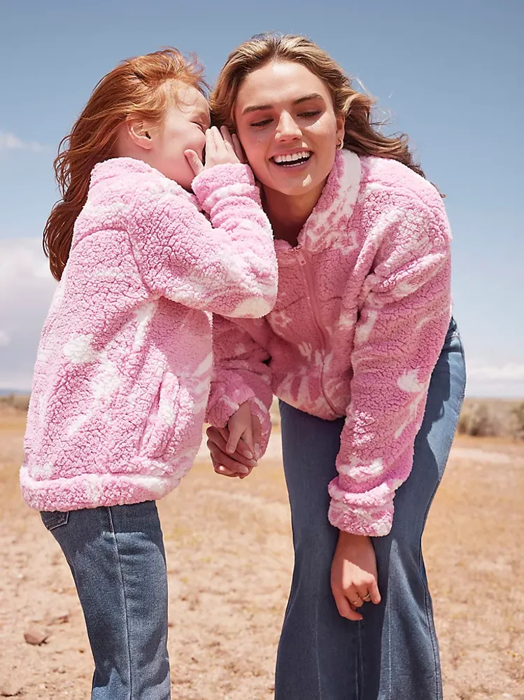 Wrangler x Barbie™ Girl's Western Sherpa Jacket Pink