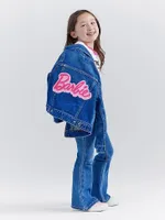 Wrangler x Barbie™ Girl's Zip Front Denim Jacket Blue
