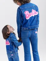 Wrangler x Barbie™ Girl's Zip Front Denim Jacket Blue