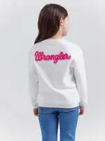 Wrangler x Barbie™ Girl's Logo Sweatshirt Snow White