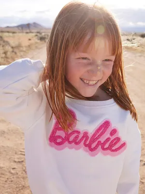 Wrangler x Barbie™ Girl's Logo Sweatshirt Snow White