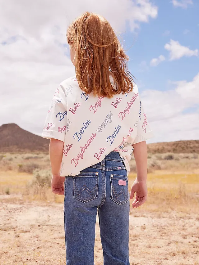 Wrangler® x Yellow Rose by Kendra Scott Boxy Crop Tee in Vanilla Ice