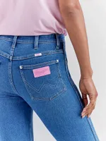 Wrangler x Barbie™ Westward High Rise Bootcut Jean Blue