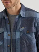 Men's Heavyweight Sherpa Lined Shirt Jacket China Blue