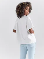 Wrangler x Barbie™ and Friends Girlfriend Ringer Tee White