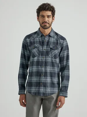 Men's Brushed Flannel Shirt Blue Night Sky