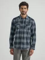 Men's Brushed Flannel Shirt Blue Night Sky