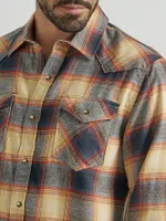 Men's Brushed Flannel Shirt Curry Orange