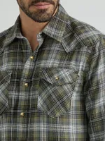 Men's Brushed Flannel Shirt Wintermoss Green