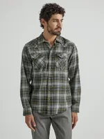 Men's Brushed Flannel Shirt Wintermoss Green