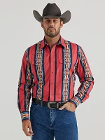 Men's Checotah® Long Sleeve Western Snap Printed Shirt Red Flame