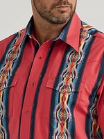 Men's Checotah® Long Sleeve Western Snap Printed Shirt Red Flame