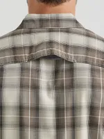 Men's Utility Plaid Outdoor Shirt Khaki