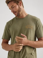 Men's Back Graphic T-Shirt Deep Lichen Green