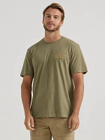 Men's Back Graphic T-Shirt Deep Lichen Green