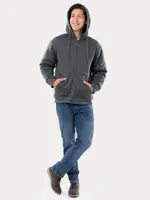 Men's Sherpa Lined Workwear Jacket Charcoal