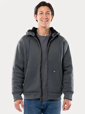 Men's Sherpa Lined Workwear Jacket Charcoal