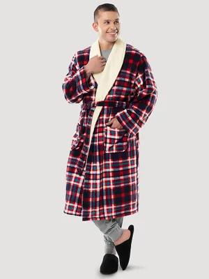 Pottery Barn Stewart Plaid Yarn Dye Flannel Robe