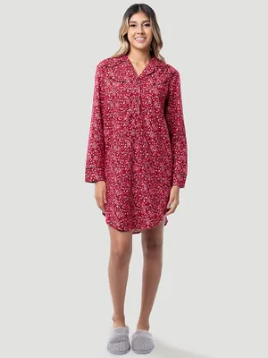 Women's Paisley Sleep Shirt Red